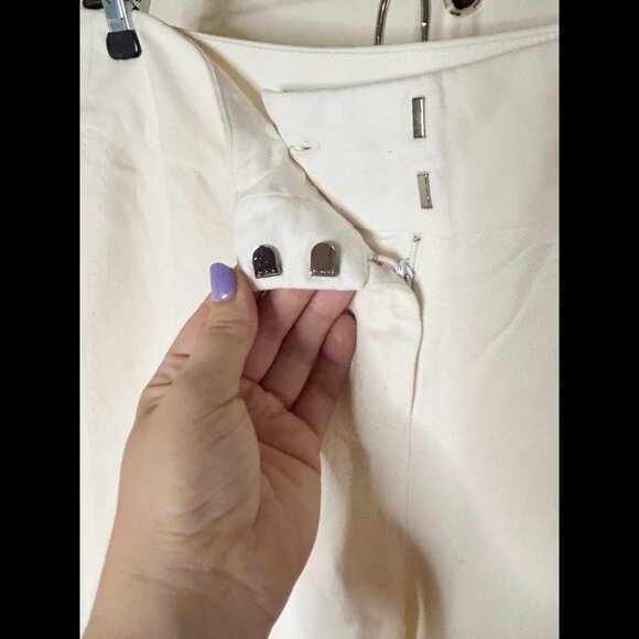 ANN TAYLOR LOFT PETITES White Slim LAURA Trousers Dress Pants Slacks Sz 0P NWOT - Picture 4 of 6